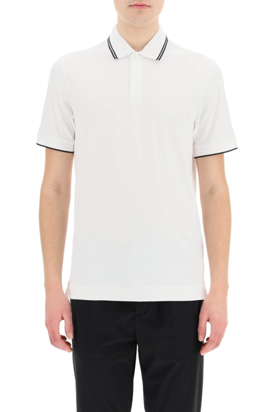 Shop Z Zegna Polo Shirt In Stretch Pique' In Mixed Colours