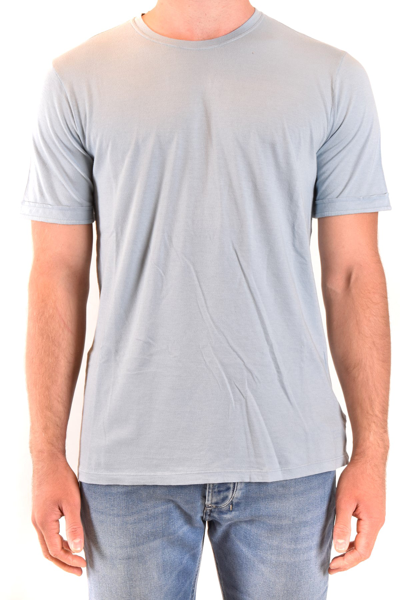 Zanone Mens Light Blue Other Materials T-shirt | ModeSens