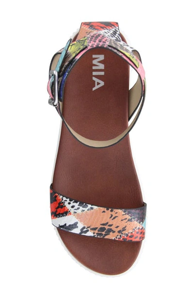 Shop Mia Lunna Platform Ankle Strap Sandal In Multi