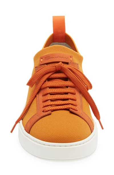Santoni Daftest Low-top Sneakers In Orange