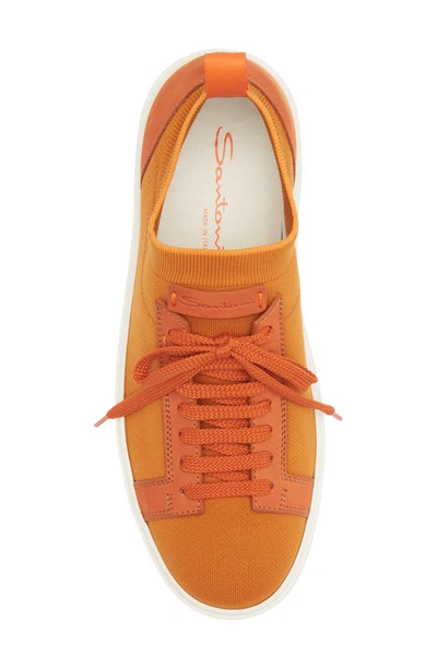Santoni Daftest Low-top Sneakers In Orange