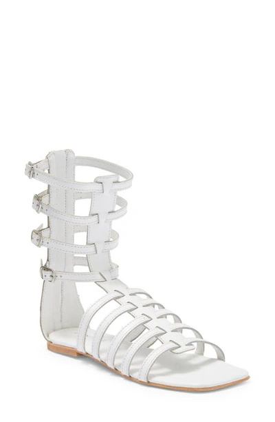 Shop Jeffrey Campbell Top 2 Gladiator Sandal In White