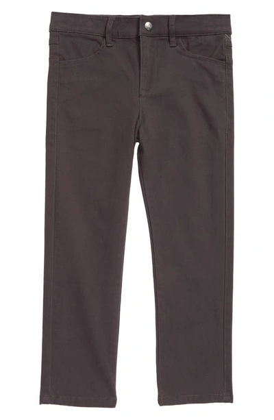Shop Appaman Kids' Skinny Stretch Cotton Twill Pants In Vintage Black