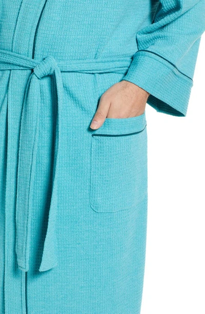 Shop Majestic Waffle Knit Robe In Peacock