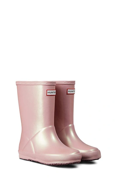 Shop Hunter First Classic Nebula Waterproof Rain Boot In Bella / Pink