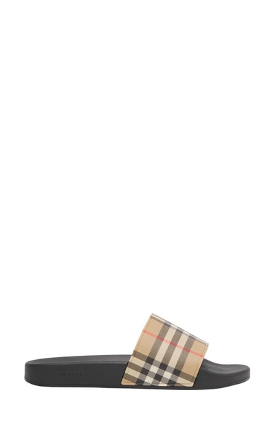 Burberry Furley Vintage Check Slide Sandals In Archive Beige