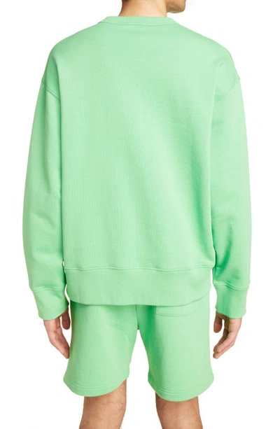 Shop Acne Studios Face Patch Cotton Sweatshirt In Fern Green