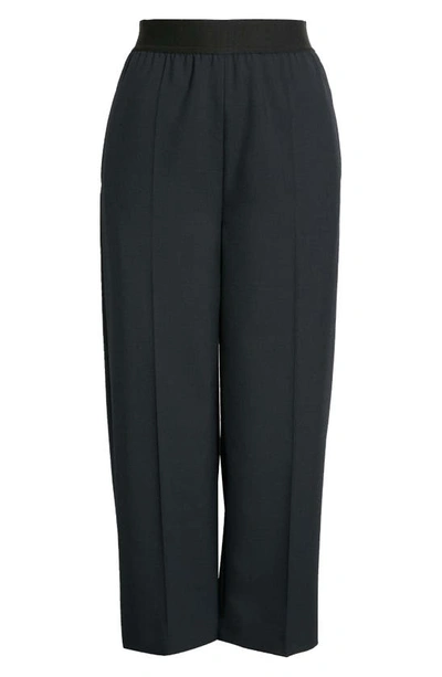 Shop Stella Mccartney Twill Crop Wide Leg Pants In 1000 Black