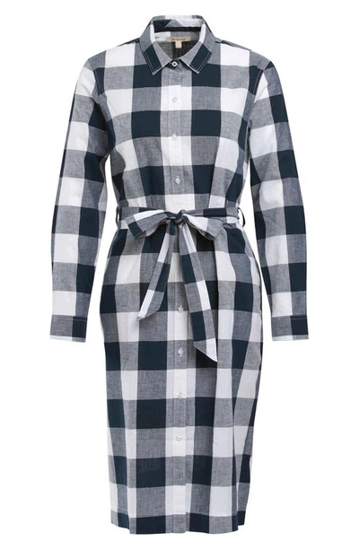 Shop Barbour Tern Check Shirtdress In Navy Check