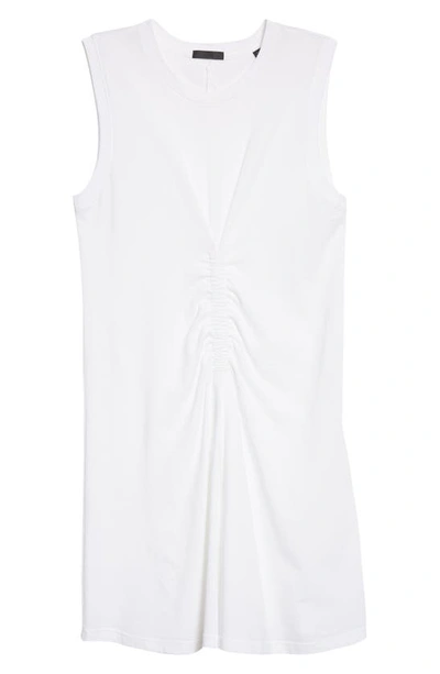 Shop Atm Anthony Thomas Melillo Center Ruched Cotton Jersey Dress In White