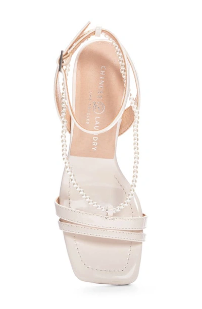 Shop Chinese Laundry Robbins Ankle Strap Sandal In Cream