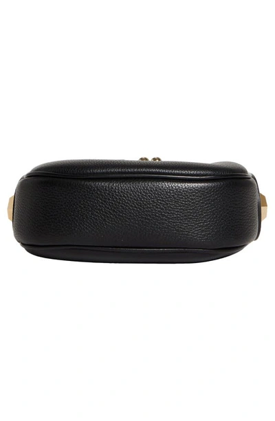 Shop Christian Louboutin Mini Carasky Leather Hobo Bag In Black/ Black