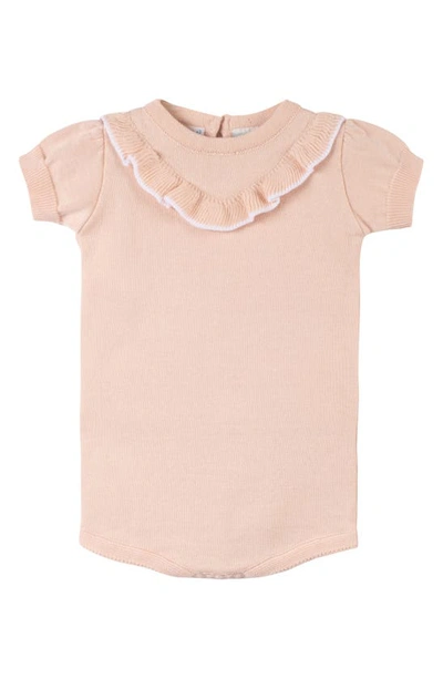 Feltman Brothers Kids' Ruffle Knit Bodysuit In Blush