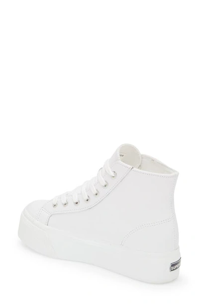 Shop Superga Acot Linea Platform Sneaker In White Leather