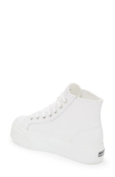 Superga Acot Linea Platform Sneaker In White Leather
