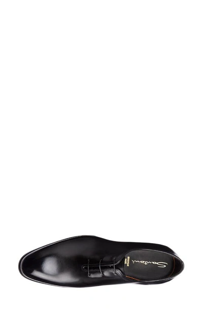 Santoni People Plain Toe Derby In Black