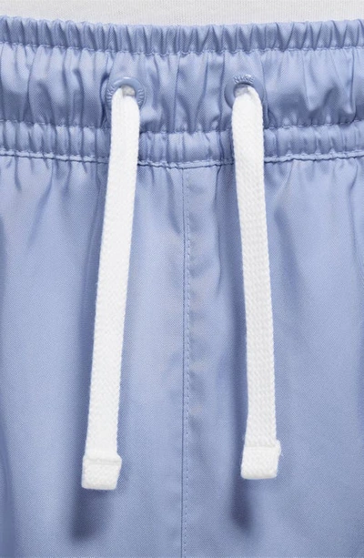 Shop Nike Woven Lined Flow Shorts In Light Marine/ White