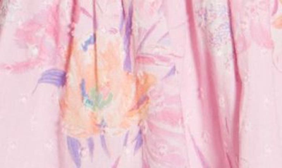 Shop Loveshackfancy Jarrah Smocked Cotton Minidress In Royal Pink Berry
