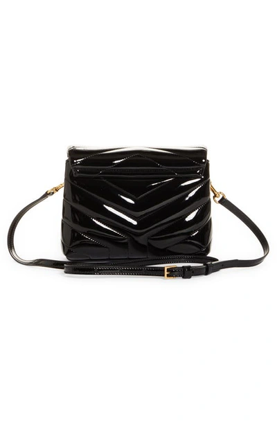 Shop Saint Laurent Toy Loulou Puffer Quilted Leather Crossbody Bag In Nero