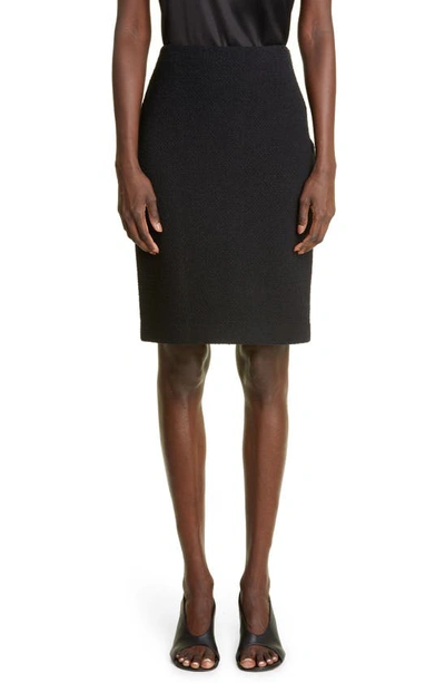 Shop St John St. John Collection Comact Bouclé Knit Skirt In Black