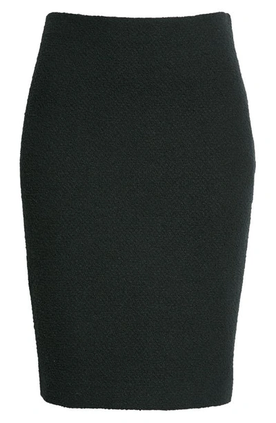 Shop St John Comact Bouclé Knit Skirt In Black