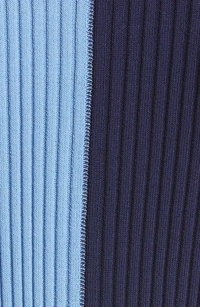 Shop Staud Shoko Colorblock Sweater In Navy/ Sky