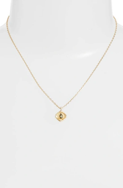 Shop Lulu Dk Teardrop Monthstone Pendant Necklace In August - Peridot Green