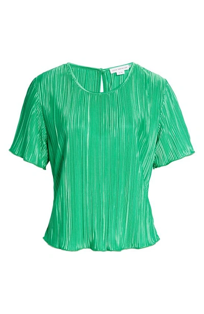 Shop Good American Plissé T-shirt In Summer Green002