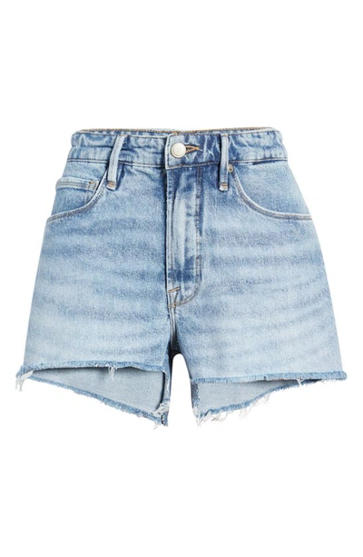 Shop Good American Good Girlfriend Cutoff Denim Shorts In Indigo108