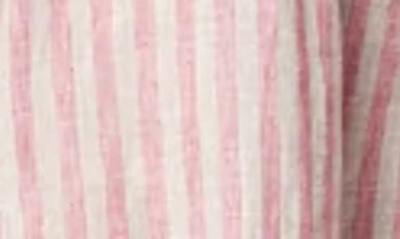 Shop Faherty Isha Stripe Pintuck Linen Dress In Pink Cinque Terre Stripe