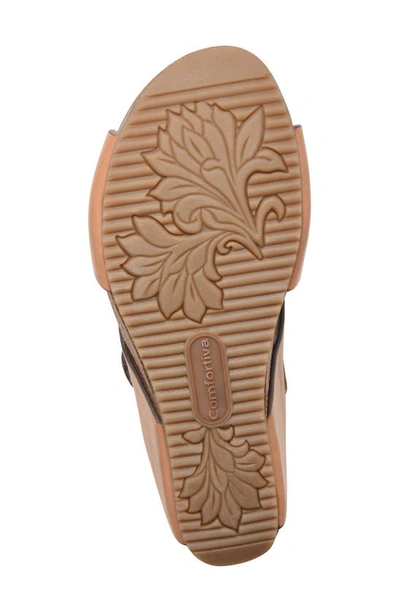Shop Comfortiva Emah Wedge Sandal In Luggage