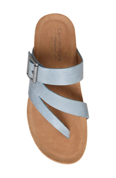 Shop Comfortiva Geary Wedge Sandal In Quarry Blue
