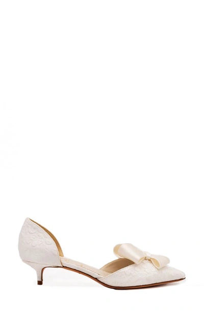 Shop Something Bleu Cliff Bow D'orsay Pump In White Swan