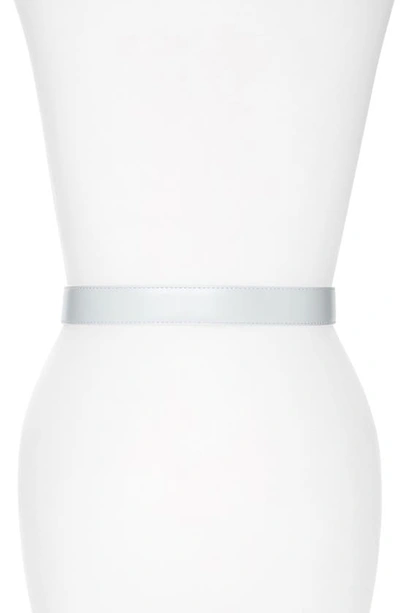 Shop Dolce & Gabbana Devotion Logo Heart Buckle Leather Belt In Blanco