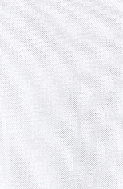Shop Versace Greco Collar Cotton Piqué Polo In Optical White