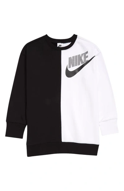 Nike Sportswear Kids' Dance Crewneck Sweatshirt In Black/white | ModeSens