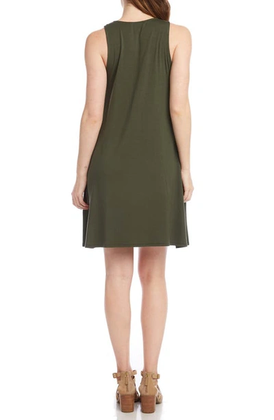 Shop Karen Kane Chloe Swing Jersey Dress In Olive