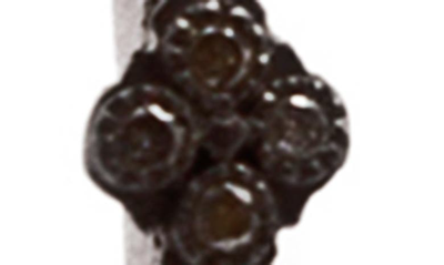 Armenta New World Crivelli Black Diamond Hoop Earrings In Silver