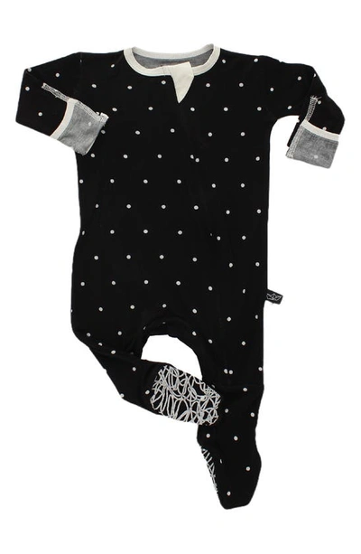 Shop Peregrinewear Print Fitted One-piece Pajamas In Black