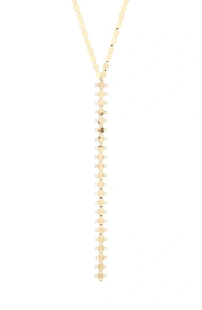 Shop Lana Jewelry Nude Solo Zipper Lariat Necklace In Yellow