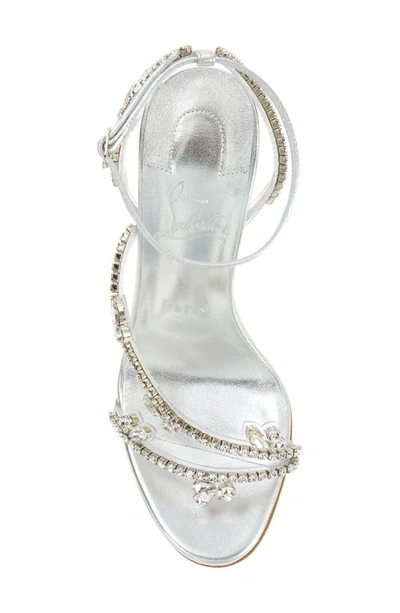 Shop Christian Louboutin Joli Queen Crystal Embellished Sandal In Silver