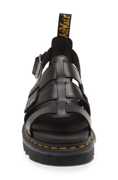 Shop Dr. Martens' Terry Leather Fisherman Sandal In Black Brando