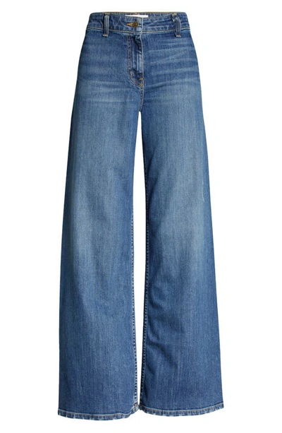 Shop Nili Lotan Megan Wide Leg Jeans In Classic Wash
