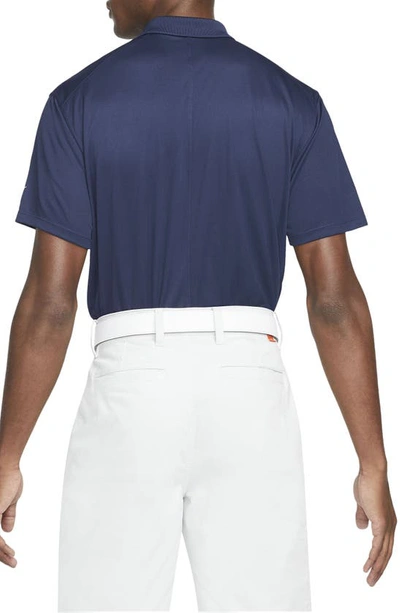 Shop Nike Dri-fit Piqué Golf Polo In College Navy/ White