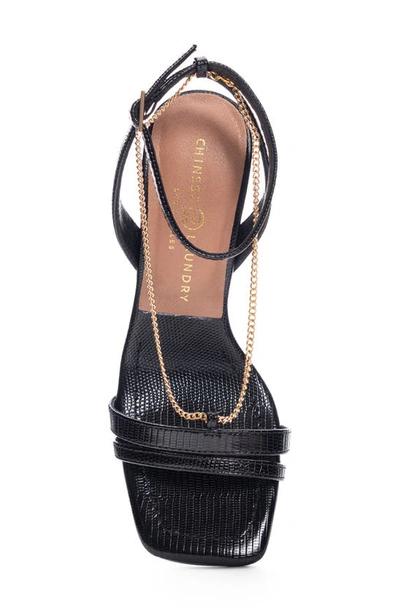 Shop Chinese Laundry Robbins Ankle Strap Sandal In Black