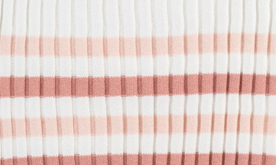 Feltman Brothers Stripe Rib Knit Top & Pants Set In Ivory