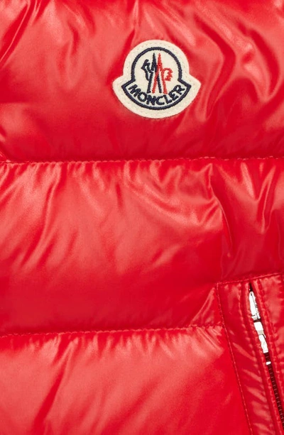 Shop Moncler Kids' Tib Quilted Down Vest In Red