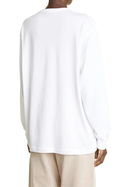 Shop Acne Studios Eisen Face Patch Organic Cotton T-shirt In Optic White