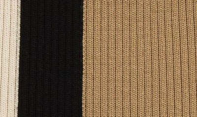 Shop Burberry Kids' Daphnie Icon Stripe Wool Knit Skirt In Archive Beige Ip S