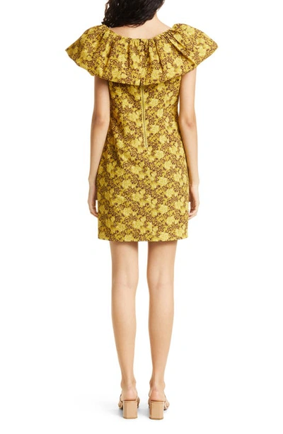 Shop Ted Baker Ondina Floral Seersucker Minidress In Mid Yellow